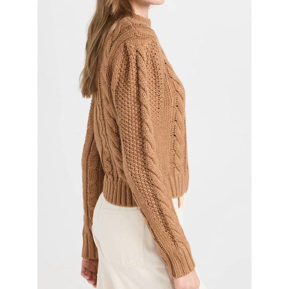 NEW Z SUPPLY catya mock neck sweater in camel - Picture 3 of 5